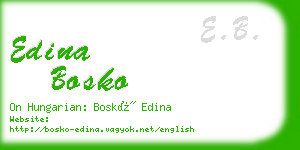 edina bosko business card